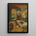 Saint Remi remplissant le tonneau de vin - Peintre suisse — ingelijst kunstwerk aan de muur