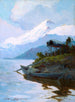 Iliamna-schilderij aan de andere kant van Cook Inlet - Sydney Mortimer Laurence — weergave van het kunstwerk