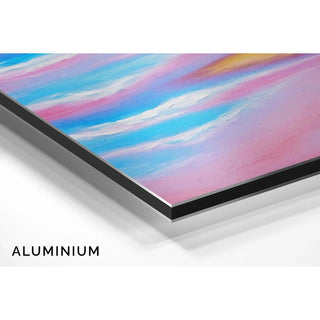 Tableau Coloré – Plage Pastel | Affiche Paysage Marin Couleurs Douces | Déco Apaisante pour Salon, Chambre ou Bureau