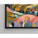 Schilderij Kleurvol – Pastelheuvels en gestileerde bossen | Poster Abstract Aardetinten en Minimalistisch Landschap
