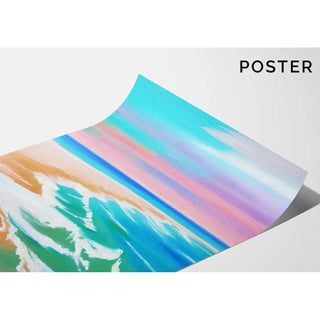 Tableau Coloré – Vagues Pastel | Affiche Bord de Mer Tons Doux | Déco Apaisante pour Salon, Chambre ou Maison de Vacances