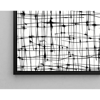 Tableau Design Noir et Blanc – Lignes Éthérées | Affiche Abstraite Graphique Moderne | Poster Minimaliste Élégant pour Intérieur Contemporain