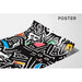 Pop Art Poster – Gestileerde Katten | Gekleurde Stedelijke Poster in Keith Haring-stijl