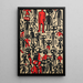 Pop Art Painting – Abstract Figures | Urban Graphic Poster Red and Black