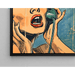 Pop Art Painting – Surprise on the Phone | Vintage Retro Style Poster Comic Book
