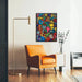 Pop Art Schilderij – Univers van Figuren | Poster Kleurrijk in Keith Haring-stijl