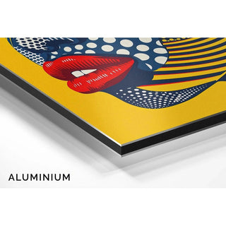 Tableau Pop Art – Visage Pop | Affiche Graphique Colorée Style Lichtenstein | Poster Contemporain de Profil Féminin pour Déco Murale Audacieuse