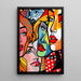 Schilderij Schilderij Pop Art - Fragmented gezichten