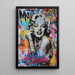 Schilderij Street Art – Marilyn Monroe Iconisch | Poster Pop Art Graffiti Kleurrijk | Poster Moderne Stedelijke Ster Bekend