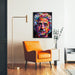 Schilderij Straatkunst – Moderne Mozaïek van Einstein | Poster Typografisch Portret in Kleur