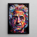 Schilderij Straatkunst – Moderne Mozaïek van Einstein | Poster Typografisch Portret in Kleur