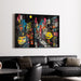 Schilderij Street Art – Vibrance Urbaine | Poster Kleurrijk Stijl Graffiti Pop Art