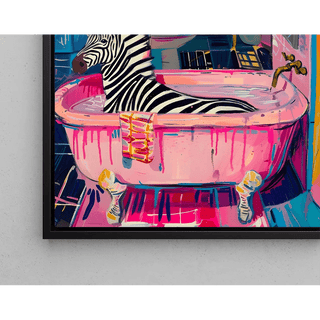 Tableau animalier - Zèbre dans la Baignoire