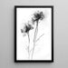 Zwart-wit ontwerp schilderij – Évanescence Florale | Poster minimalistische elegante botanische stijl