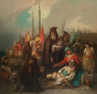Tableau historique Secours à des pestiférés - Federico de Madrazo y Kuntz