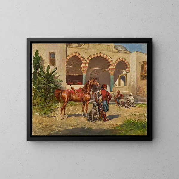 Een Turkse Hof - Tadeusz Ajdukiewicz — ingelijst kunstwerk aan de muur