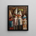 Carnaval des enfants avec un drapeau - Tadeusz Makowski — ingelijst kunstwerk aan de muur