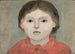 Kleine meisje in oranje jurk - Tadeusz Makowski — weergave van het kunstwerk