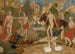 Tuinscène met personages en zwanen - Tadeusz Makowski — weergave van het kunstwerk