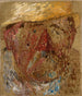 Hoofd van een man met strohoed - Tadeusz Makowski — weergave van het kunstwerk