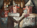 in een bar - Tadeusz Makowski — weergave van het kunstwerk