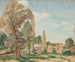 Landelijk landschap met bomen - Tadeusz Makowski — weergave van het kunstwerk