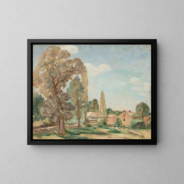Landelijk landschap met bomen - Tadeusz Makowski — ingelijst kunstwerk aan de muur
