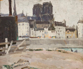 Tadeusz Makowski - Landscape with NotreDame Cathedral.webp