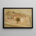 Kleine stad schilderij - Tadeusz Makowski — ingelijst kunstwerk aan de muur