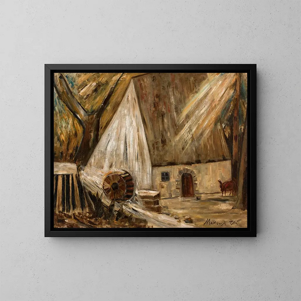 Moulin à Banay - Tadeusz Makowski — ingelijst kunstwerk aan de muur