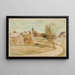 Aan de rand van het dorp - Tadeusz Makowski — ingelijst kunstwerk aan de muur