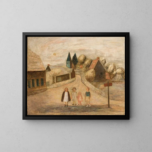 Normand landschap in Breuilpont - Tadeusz Makowski — ingelijst kunstwerk aan de muur