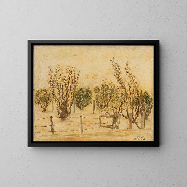 Droevig - Tadeusz Makowski — ingelijst kunstwerk aan de muur