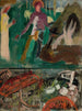 Esquisse voor het schilderij Sint Joris die een draak doorboort - Tadeusz Makowski — weergave van het kunstwerk