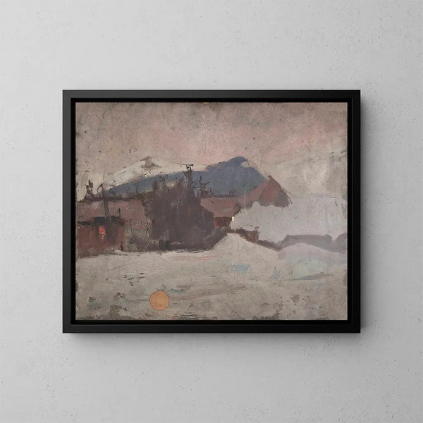Winterlandschap - Tadeusz Makowski — ingelijst kunstwerk aan de muur