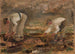 Werk in een veld - Tadeusz Makowski — weergave van het kunstwerk