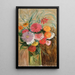 Zinnias en asters in een glazen vaas - Tadeusz Makowski | Reproduction — ingelijst kunstwerk aan de muur