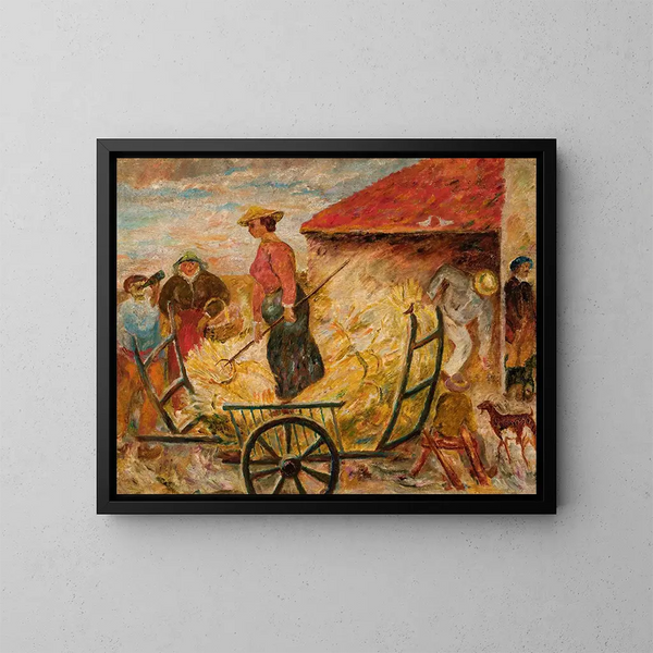 Zwoenie zboa - Tadeusz Makowski — ingelijst kunstwerk aan de muur