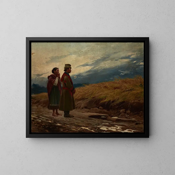 Na de storm - Tadeusz Popiel — ingelijst kunstwerk aan de muur