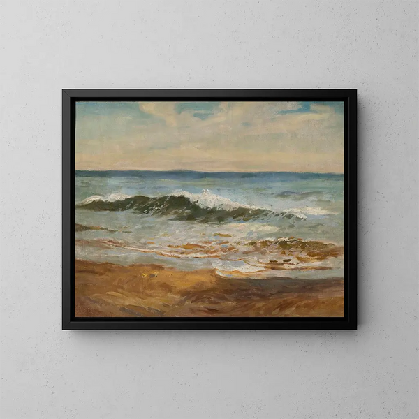 Vue marine - Tadeusz Popiel — ingelijst kunstwerk aan de muur