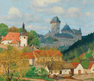 Tavk Frantiek imon - View of Karltejn Castle near Prague.webp
