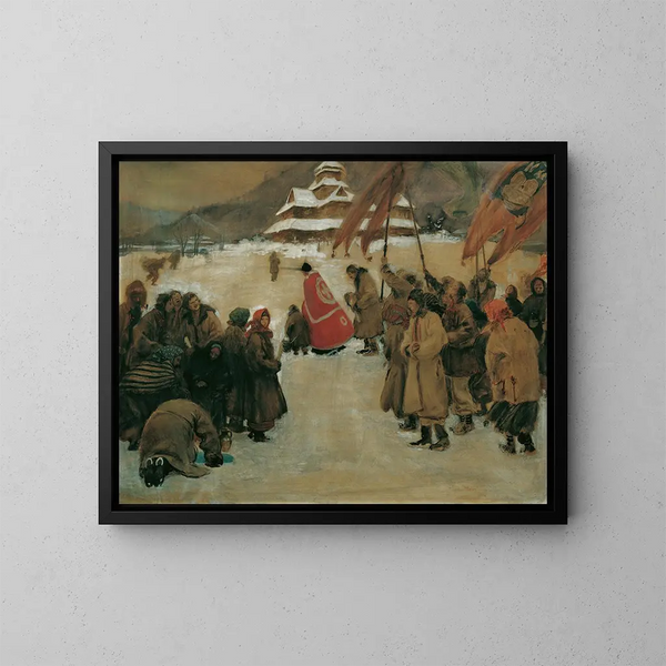 Jordanfest - Teodor Axentowicz — ingelijst kunstwerk aan de muur