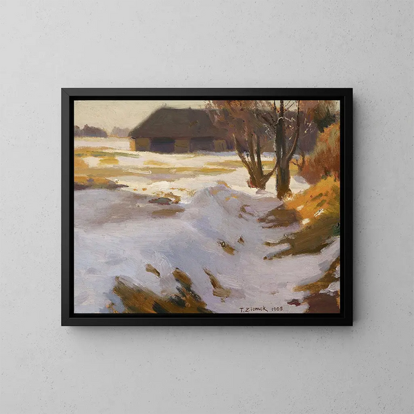 Dégel hivernal - Teodor Ziomek — ingelijst kunstwerk aan de muur