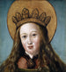 Hoofd van een Heilige Vrouw - Hans Holbein de Oudere — weergave van het kunstwerk
