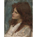 Reproductie van het schilderij Hoofd van een meisje - John William Waterhouse
