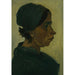 Reproductie van het schilderij Hoofd van een boerenvrouw - Vincent van Gogh