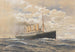 van het snelle passagiersschip van Bremen Kaiser Wilhelm II van Norddeutscher Lloyd - Themistokles von Eckenbrecher — weergave van het kunstwerk