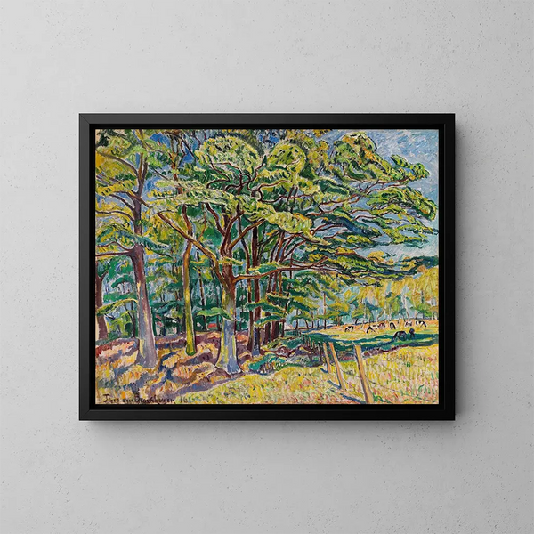 Eikenbomen - Theo Von Brockhusen — ingelijst kunstwerk aan de muur