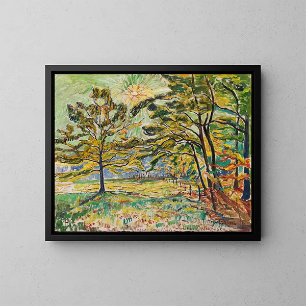 Zonnetje van de herfst - Theo Von Brockhusen — ingelijst kunstwerk aan de muur