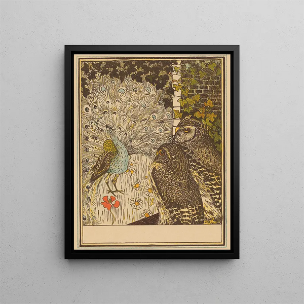 Theo van Hoytema - Peacock And Two Owls.webp
